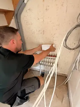 Click Here To Enlarge This Photo Of Heatmiser Multi-Zone Wiring Center Installation